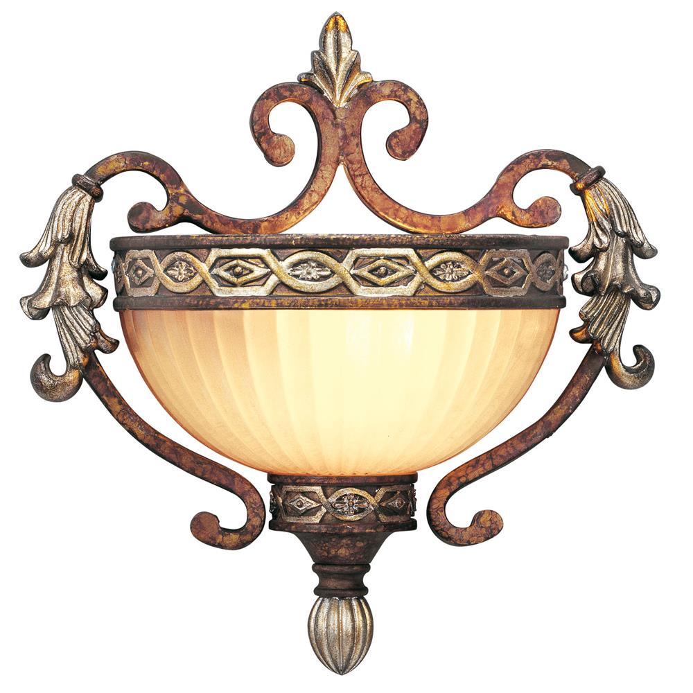 Livex Lighting 8540-64 Seville Wall Sconce in Palacial Bronze with Gilded Accents 